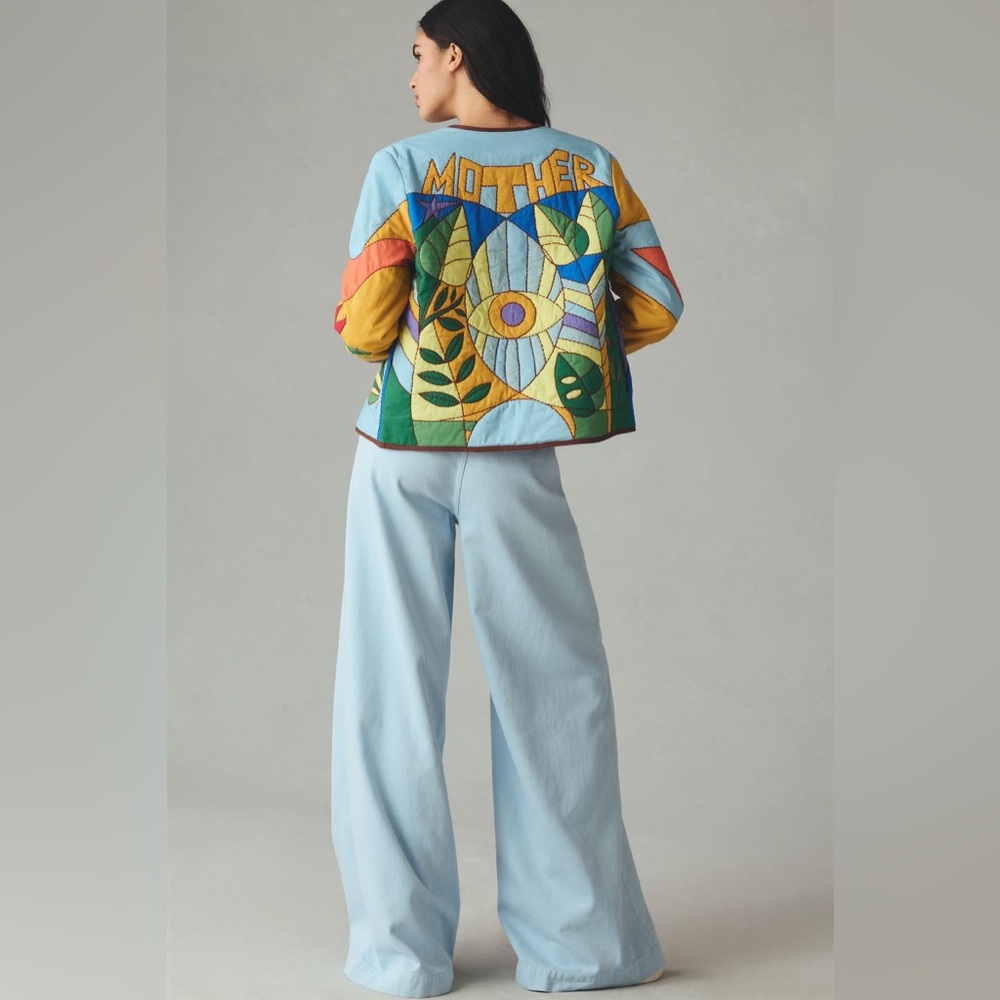 NEW Mother The On-The-Fringe Quilted Jacket In eye on the prize Size XS